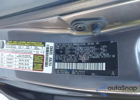 2013 Toyota Sienna Le V6 8 Passenger z USA, uszkodzony, nr VIN 5TDKK3DC5DS398401